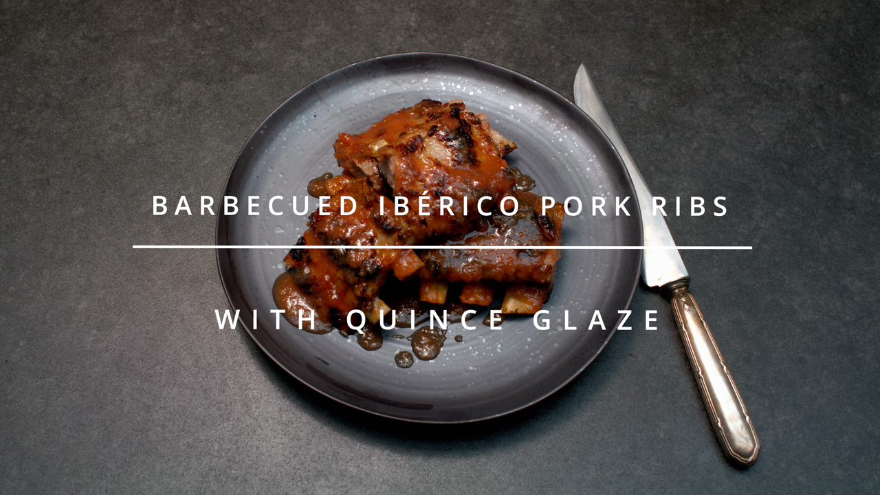 Barbecued Iberico Pork Ribs with Quince Glaze