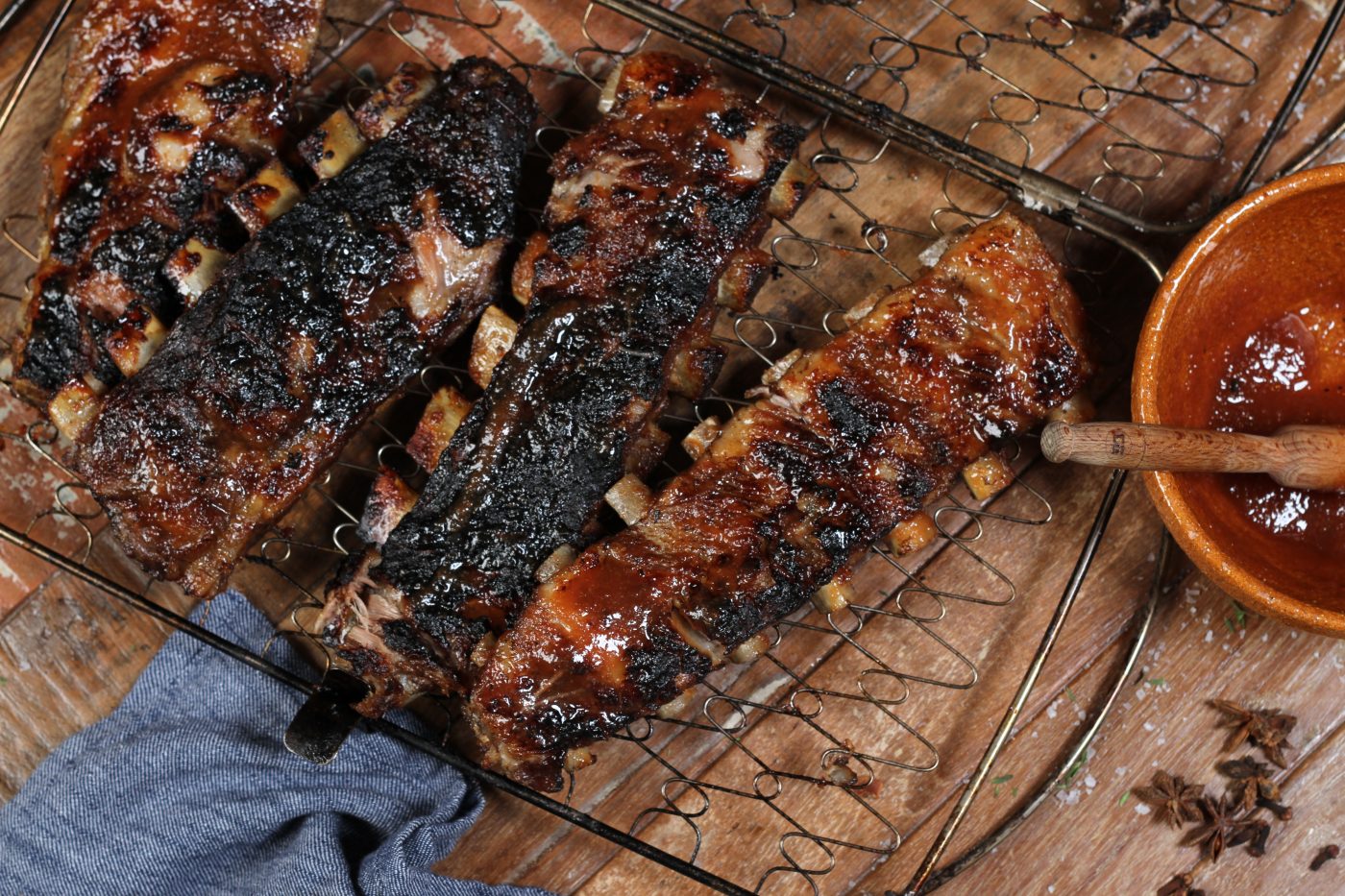 Barbecued Iberico Pork Ribs with Quince Glaze
