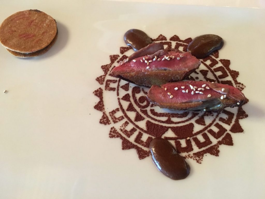 Akelarre Roasted Pigeon with a touch of Mole and Cocoa