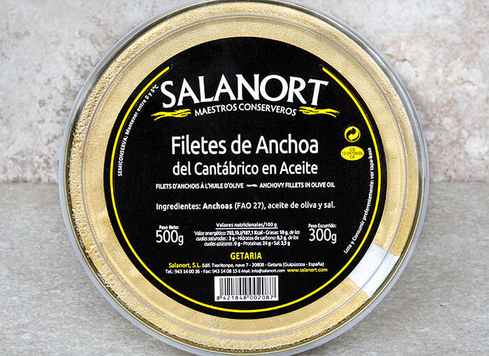 Salanort Bay of Biscay Anchovies in Olive Oil