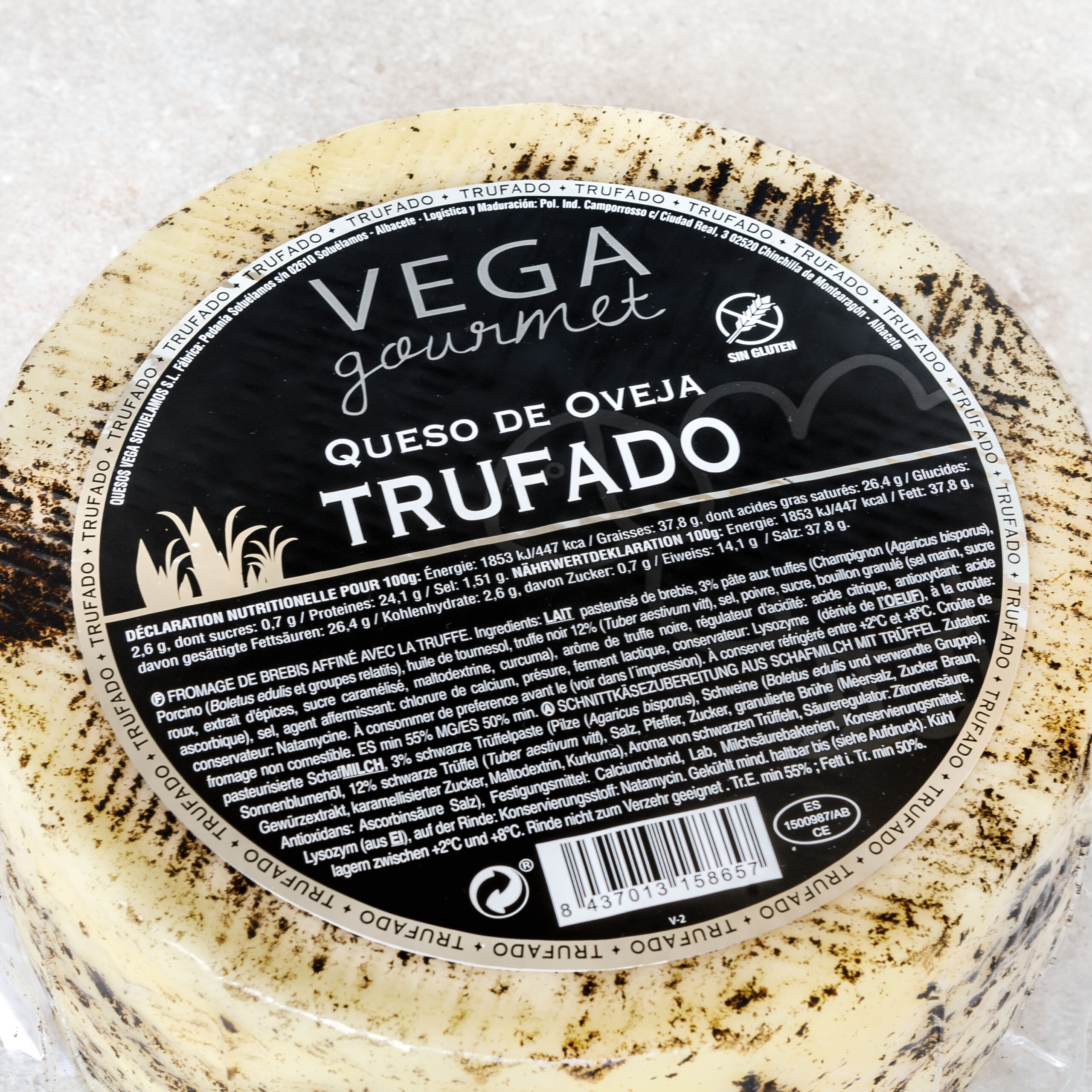 Vega Mancha Truffled Sheep's Milk Cheese Imported from Spain