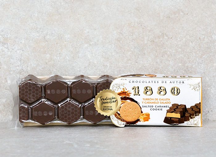1880 Cookie and Salted Caramel Turron 200g