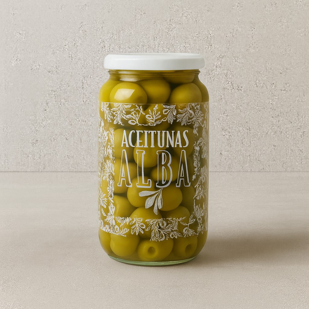 Alba Pitted Manzanilla Olives Jar