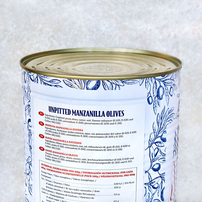 Alba Unpitted Manzanilla Olives 2Kg