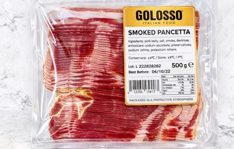 Golosso Sliced Smoked Pancetta 500g