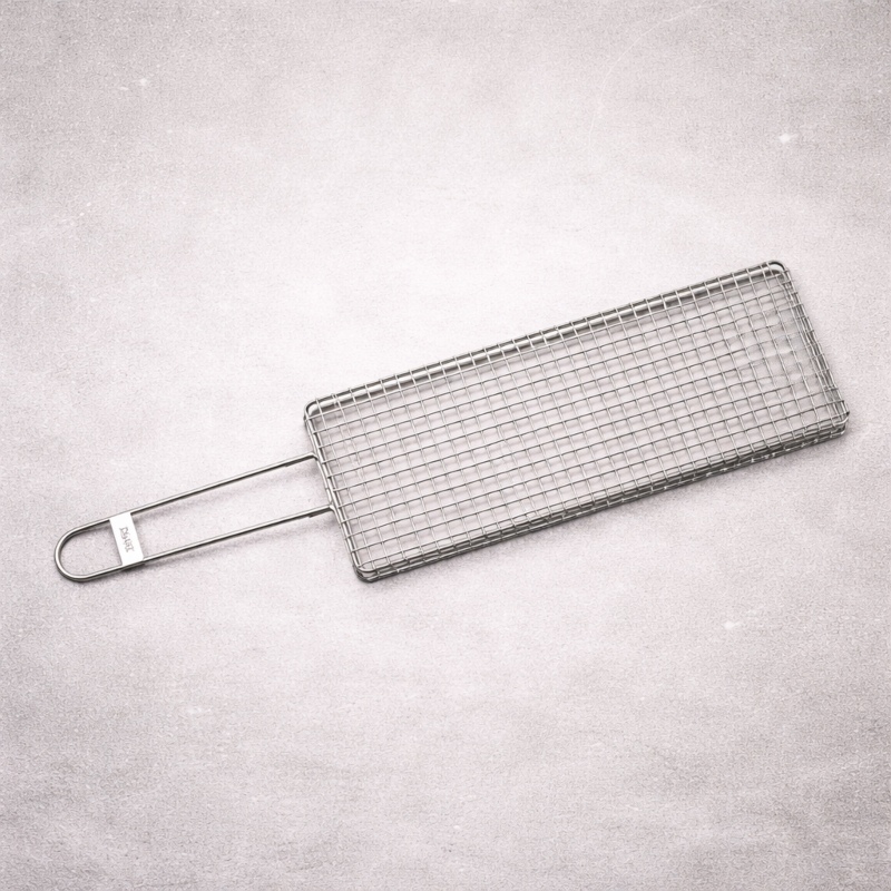 Double Barbecue Grill for Fish and Vegetables 12x45x1cm