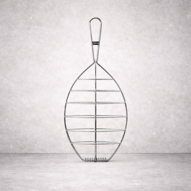 Round Fish Wire Grill Rack Large 45cm x 20cm