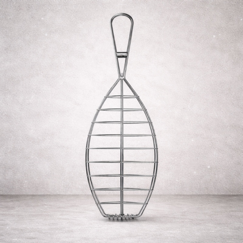 Round Fish Wire Grill Rack Medium 42cm x 16cm